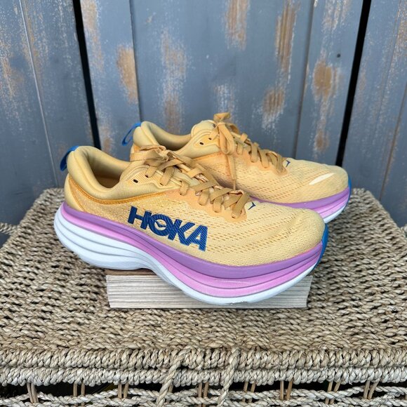 Hoka Shoes - HOKA Women's Bondi 8 Sneaker Impala Cyclamen Sz 8